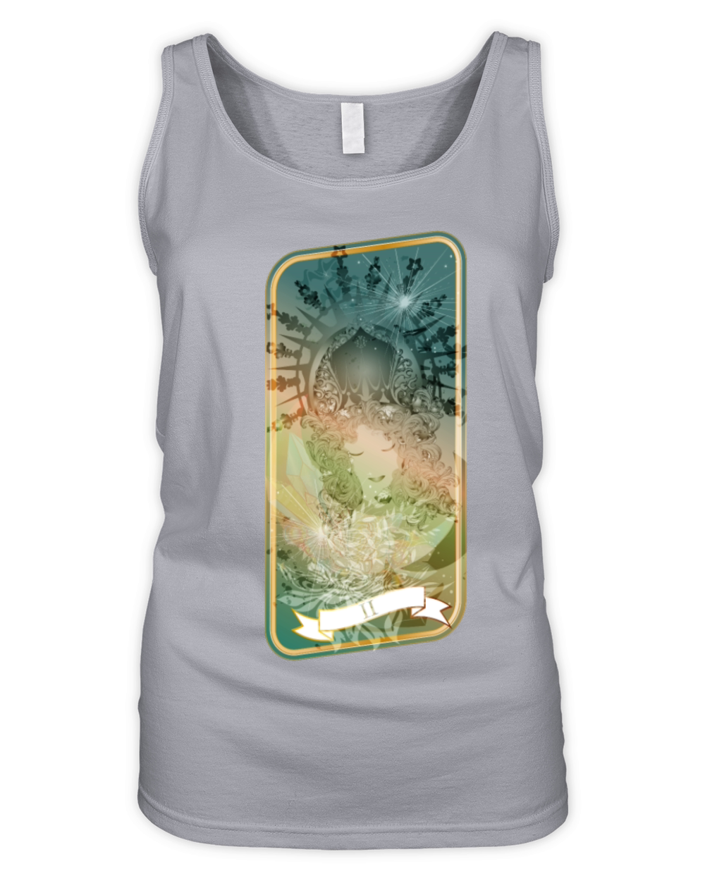 ornate tarot card the high priestess Organic Women's Tank Top