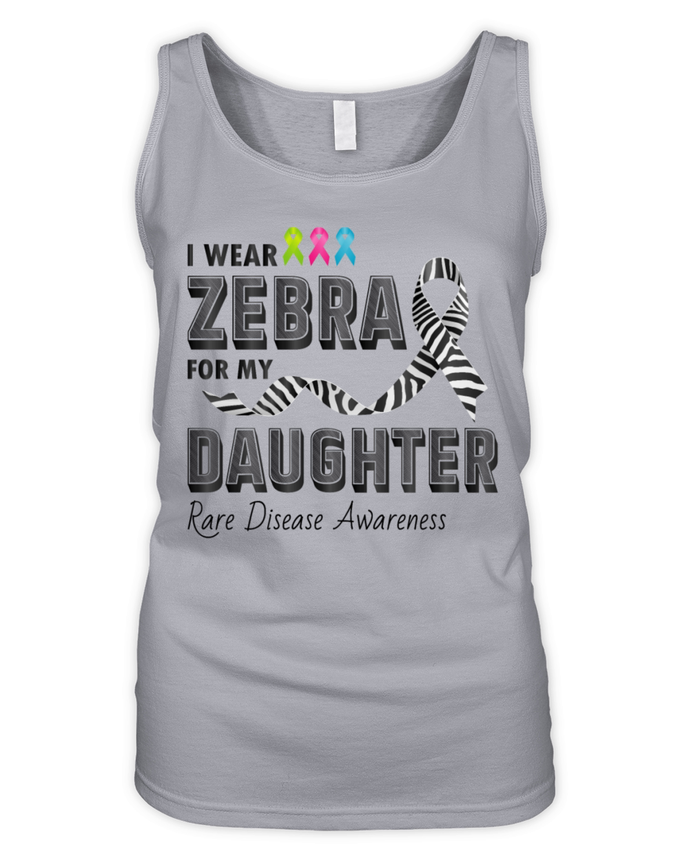 Rare Disease Awareness Day Zebra Ribbon Daughter Organic Women's Tank Top