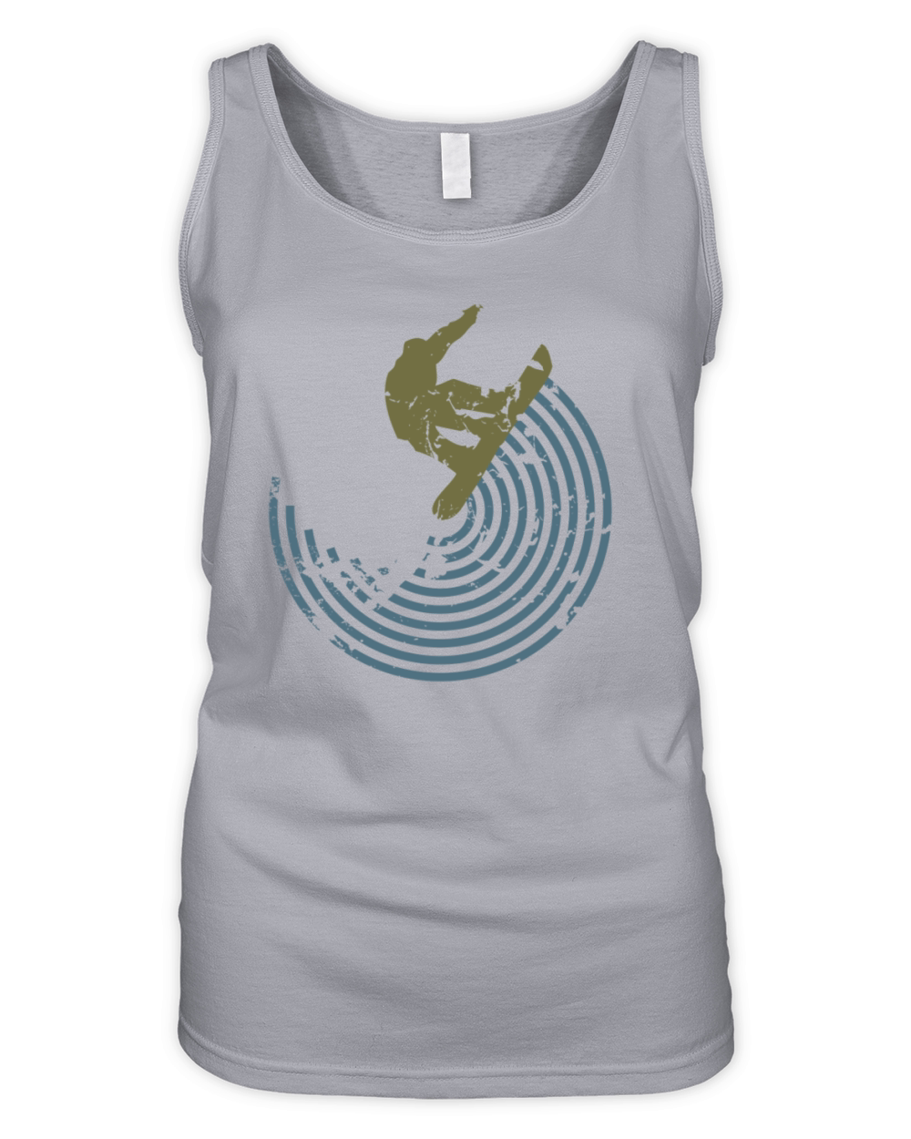 vintage snowboarder logo and graphic Organic Women's Tank Top