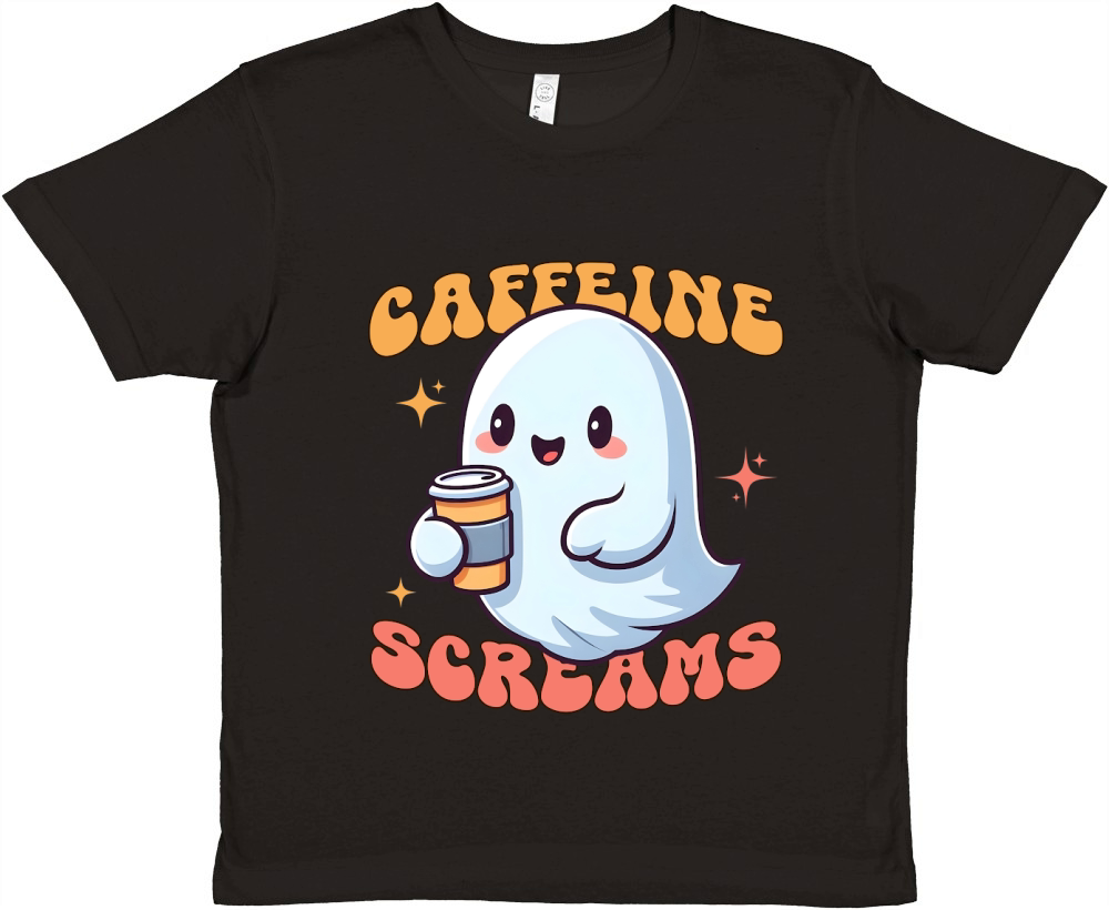 caffeine screams Premium Kids Crewneck T-shirt