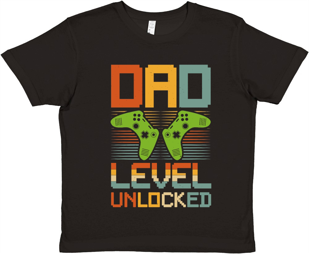 Dad Level Unlocked Gamer Dad Premium Kids Crewneck T-shirt