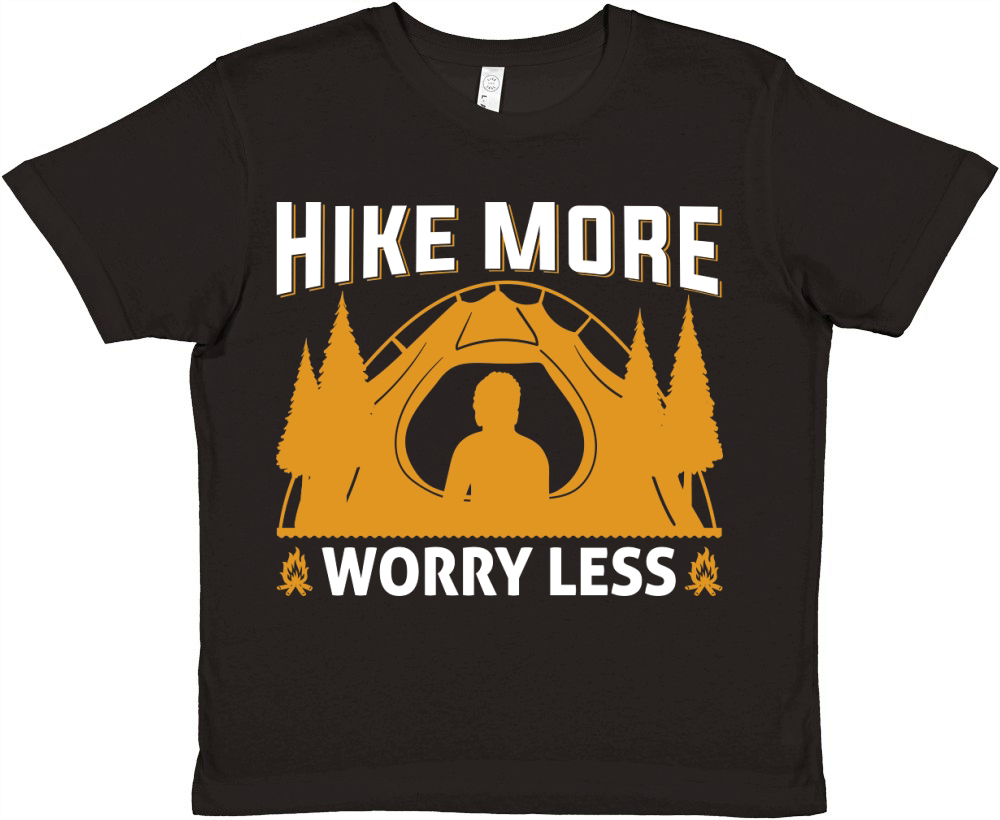HIKE MORE WORRY LESS Premium Kids Crewneck T-shirt