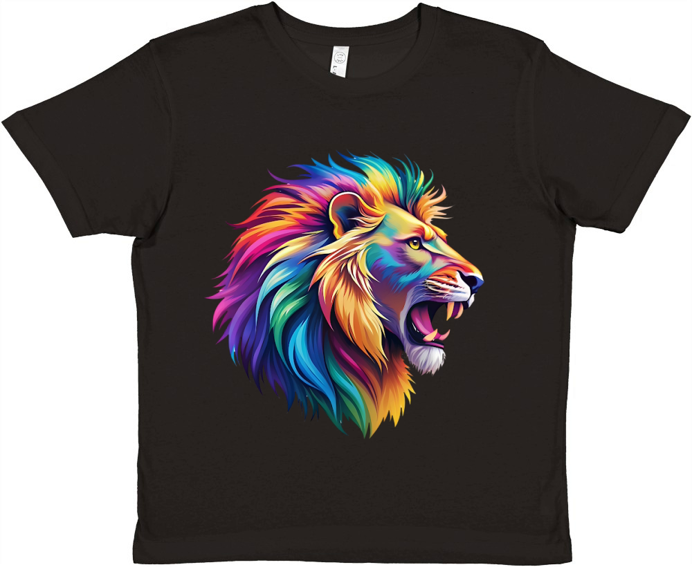 Lion Logo Premium Kids Crewneck T-shirt