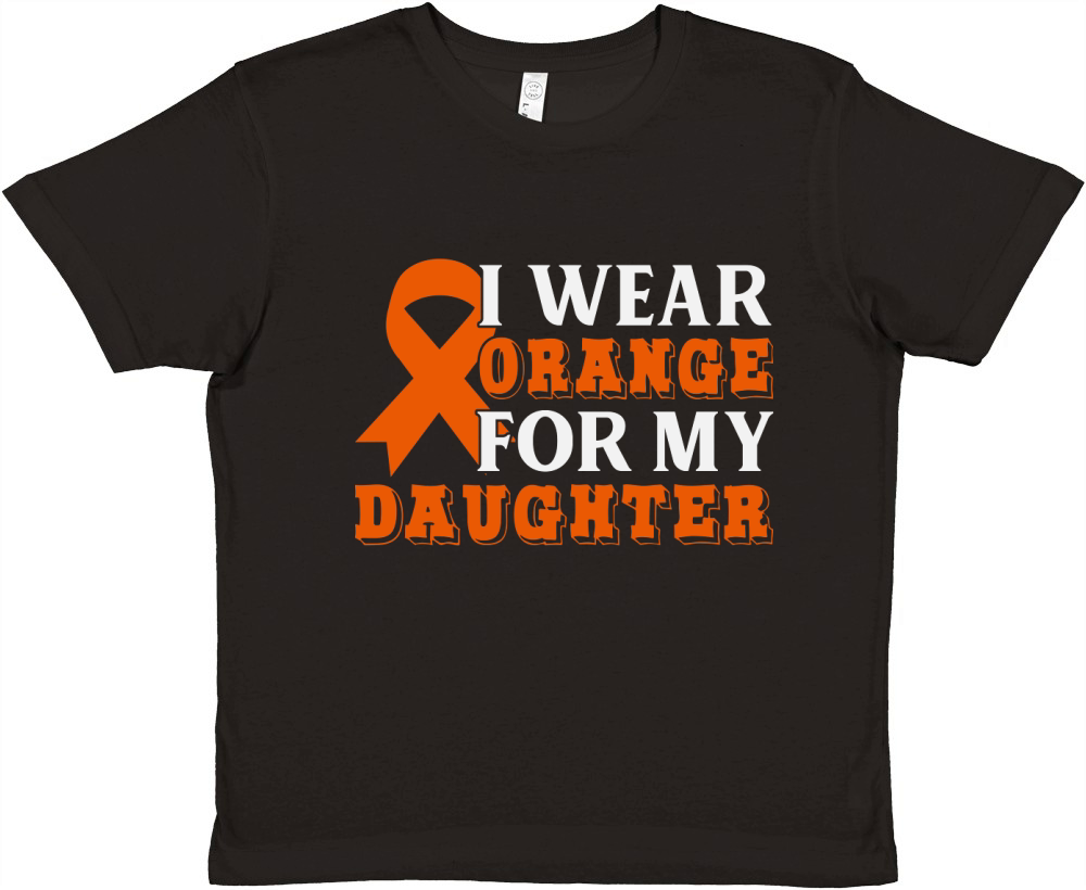 Orange  For My Daughter Premium Kids Crewneck T-shirt