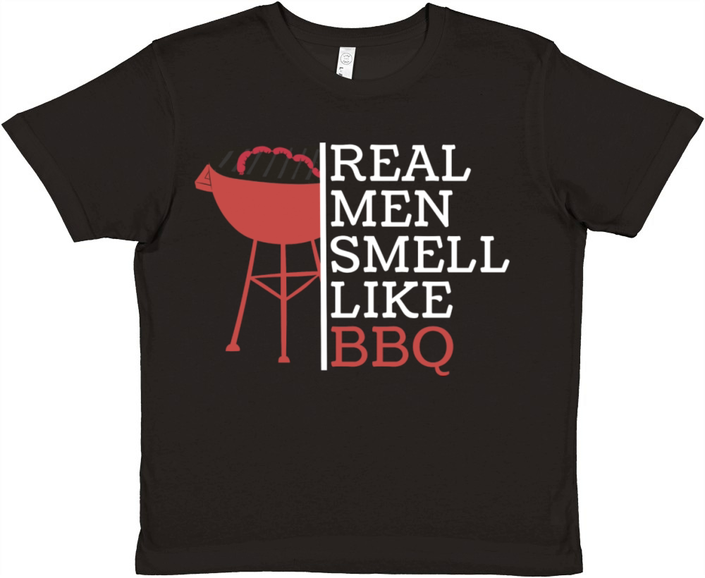 Real men smell like barbecue Premium Kids Crewneck T-shirt