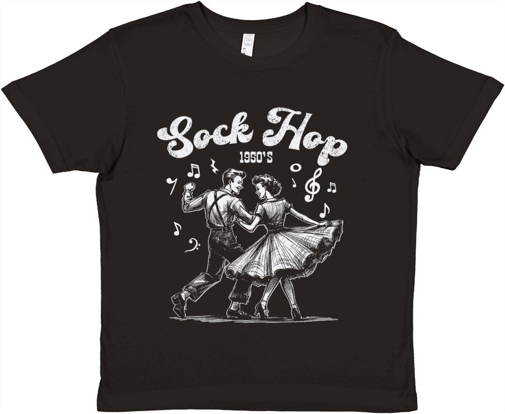 Sock Hop 1950s Dance D White Premium Kids Crewneck T-shirt
