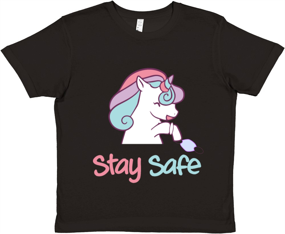 unicorn stay safe Premium Kids Crewneck T-shirt