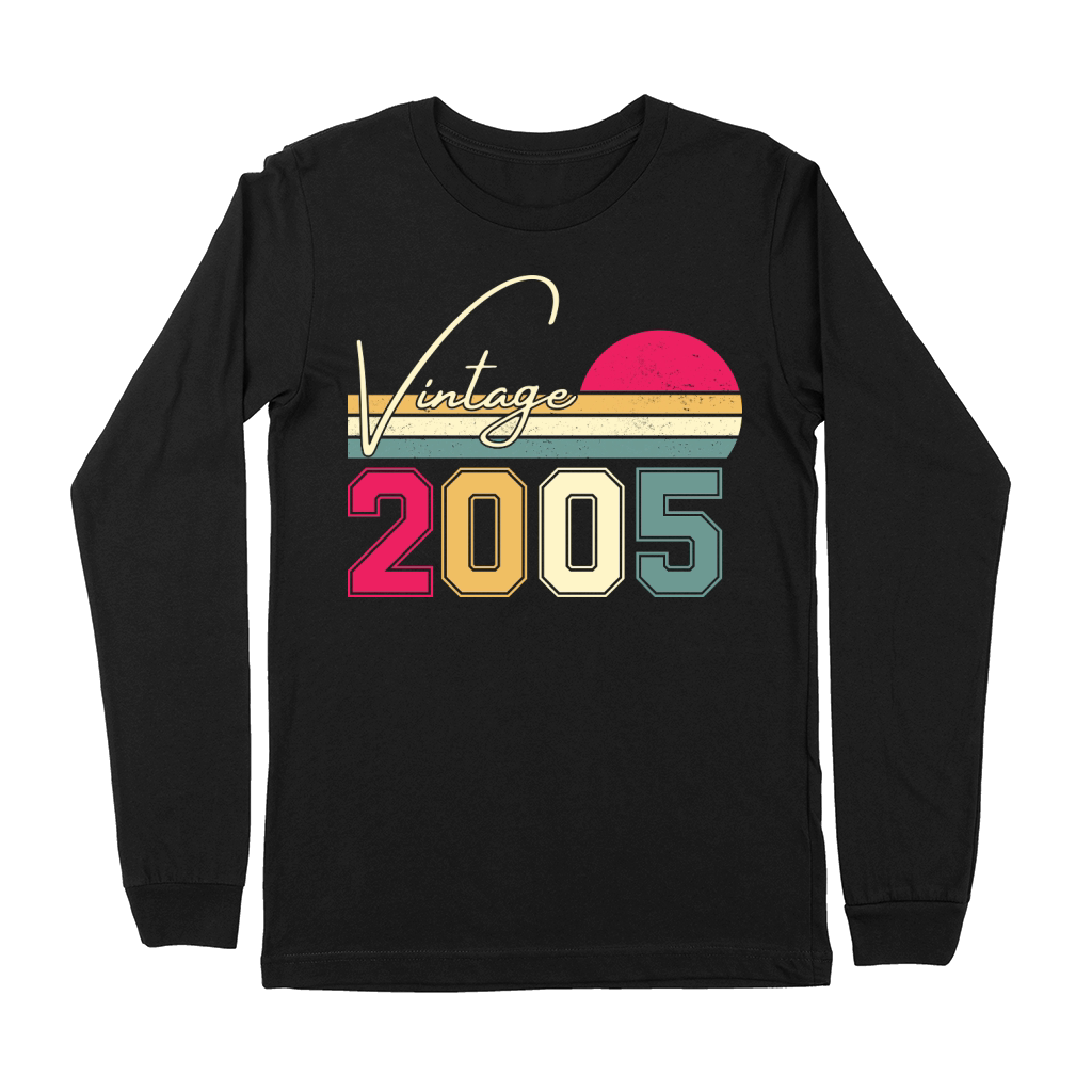 Birthday  Vintage Classic Born In 2005 Premium Long Sleeve