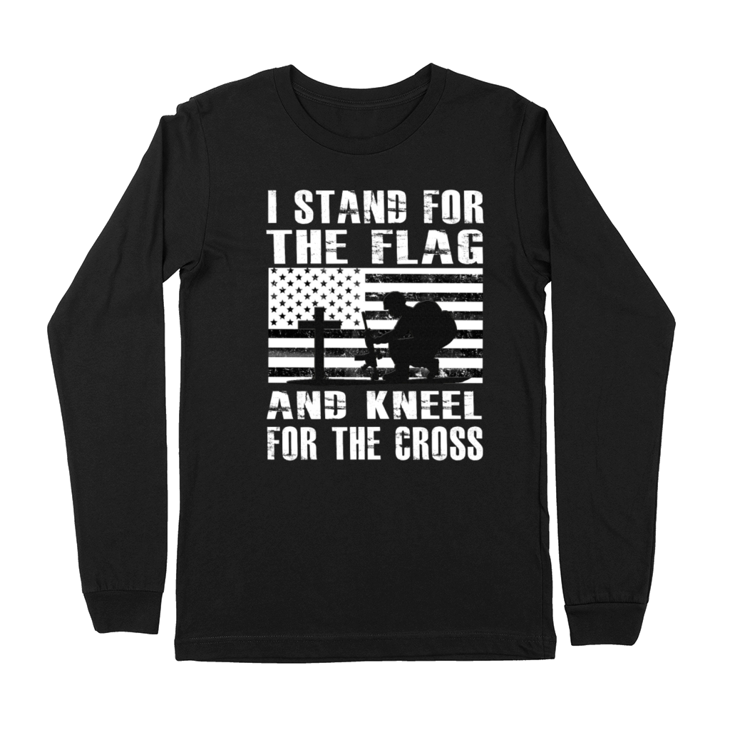 I Stand For The Flag And Kneel For The Cross Shirt Premium Long Sleeve