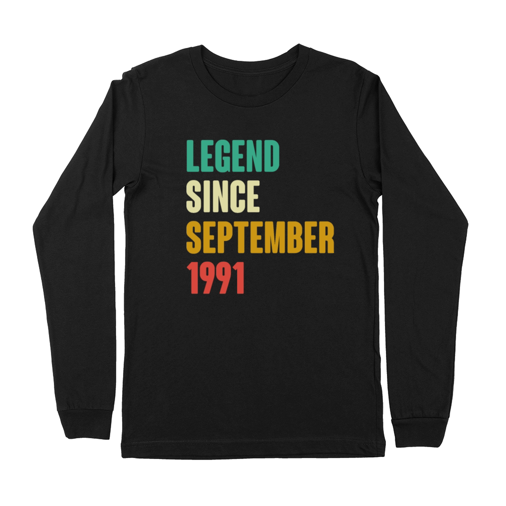 September 1991 31st Birthday 31 Years Old Bday Gi Premium Long Sleeve