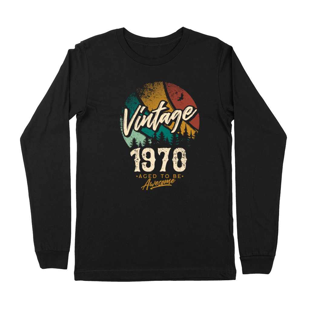 Vintage 1970 birthday gifts for men women bday Premium Long Sleeve