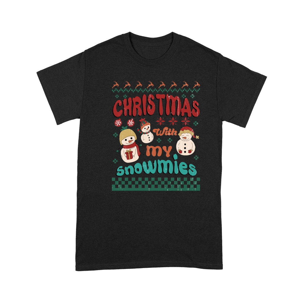 Christmas With My Snowmies Ugly Christmas Premium T-shirt