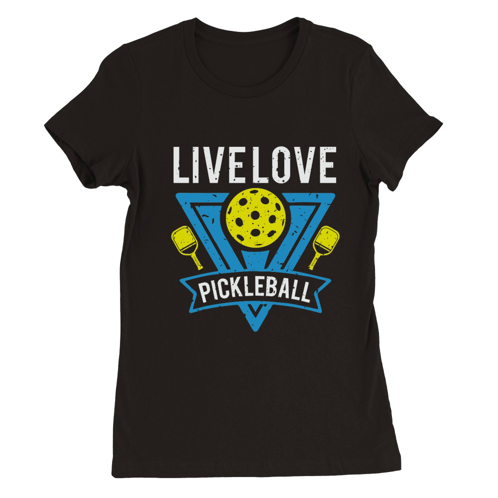 Live Love Pickleball Premium Womens Crewneck T-shirt