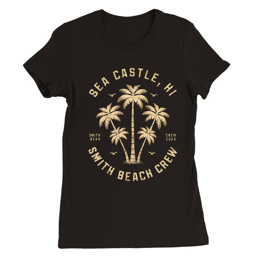 Sea Castle Hi Smith Beach Crew Premium Womens Crewneck T-shirt
