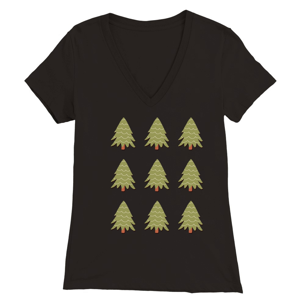 Christmas Tree (3) 9 Premium Womens V-Neck T-shirt