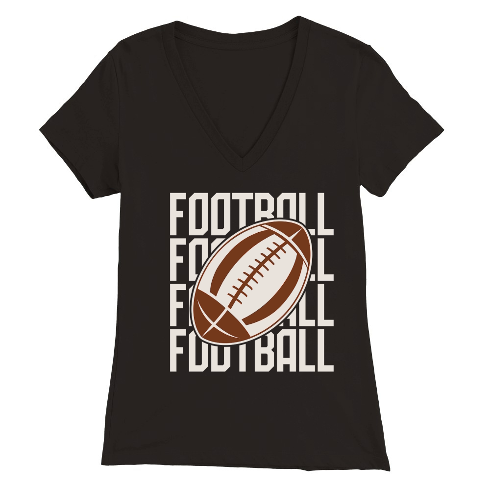 Football (1) Premium Womens V-Neck T-shirt
