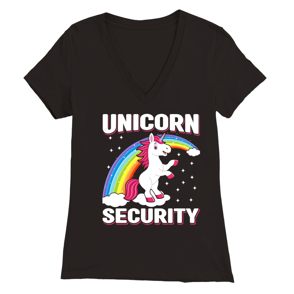 Unicorn Security Premium Womens V-Neck T-shirt