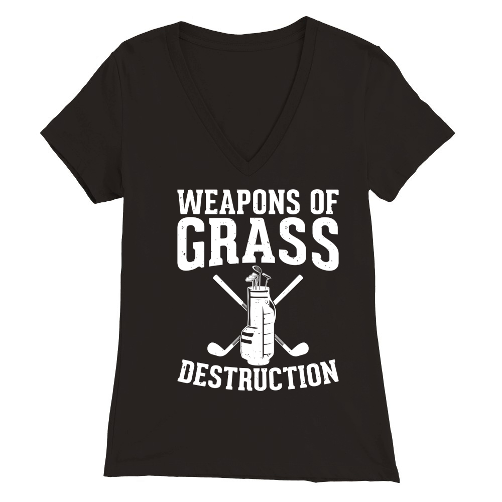 Weapons of grass destruction Premium Womens V-Neck T-shirt