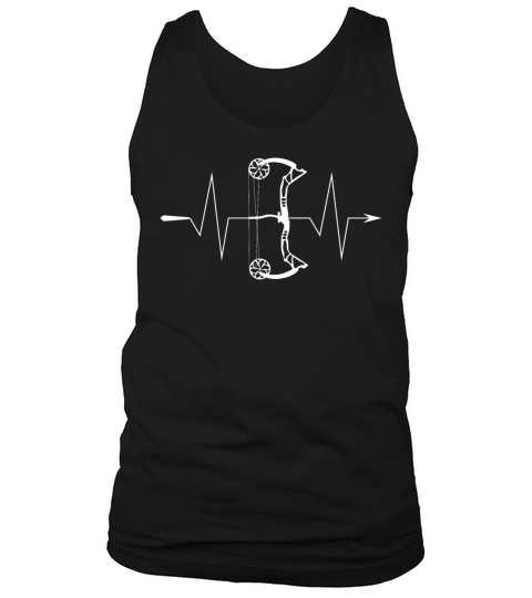Compound Bow Archer Heartbeat Pulse Motif Tank Top Unisex