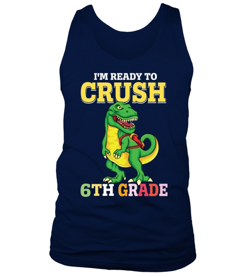T rex Dinosaur Back to School 6th grade Tank Top Unisex