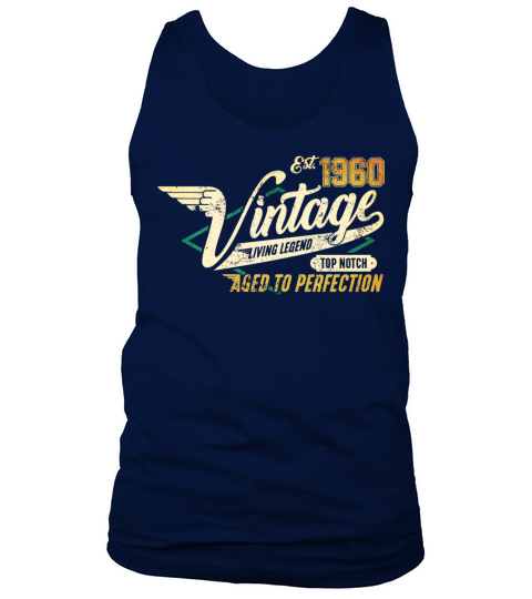 Vintage 1960 birthday gifts Born 60 Bday Gift Tank Top Unisex
