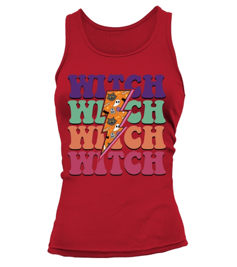 Halloween Witch Retro Groovy Vintage Tank top Woman