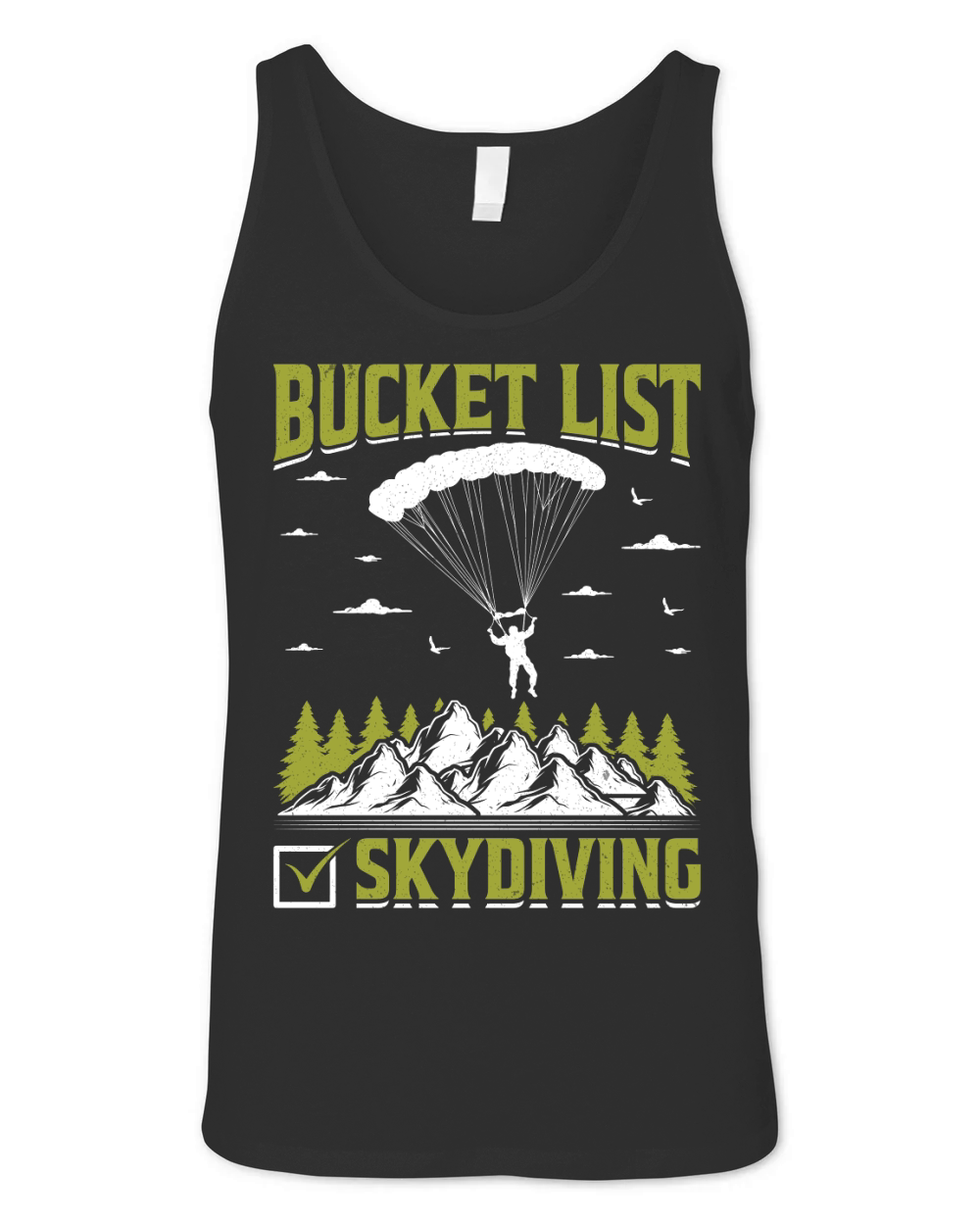 Bucket list skydiving 03 Unisex Jersey Tank