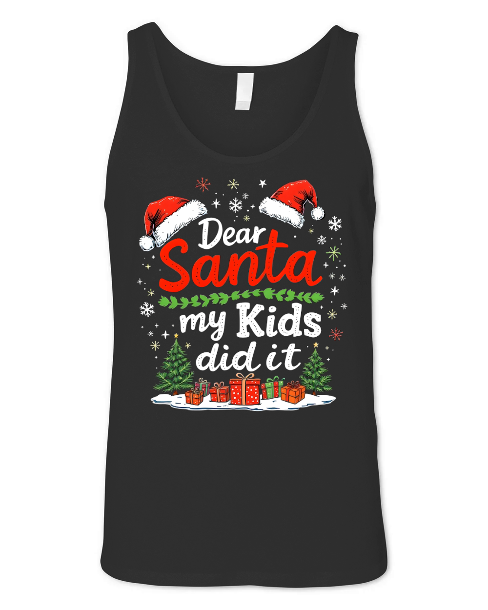 Dear santa my kids did it Unisex Jersey Tank