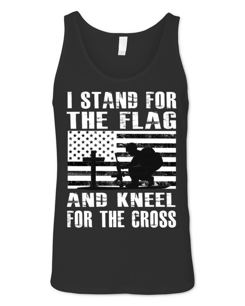 I Stand For The Flag And Kneel For The Cross Shirt Unisex Jersey Tank