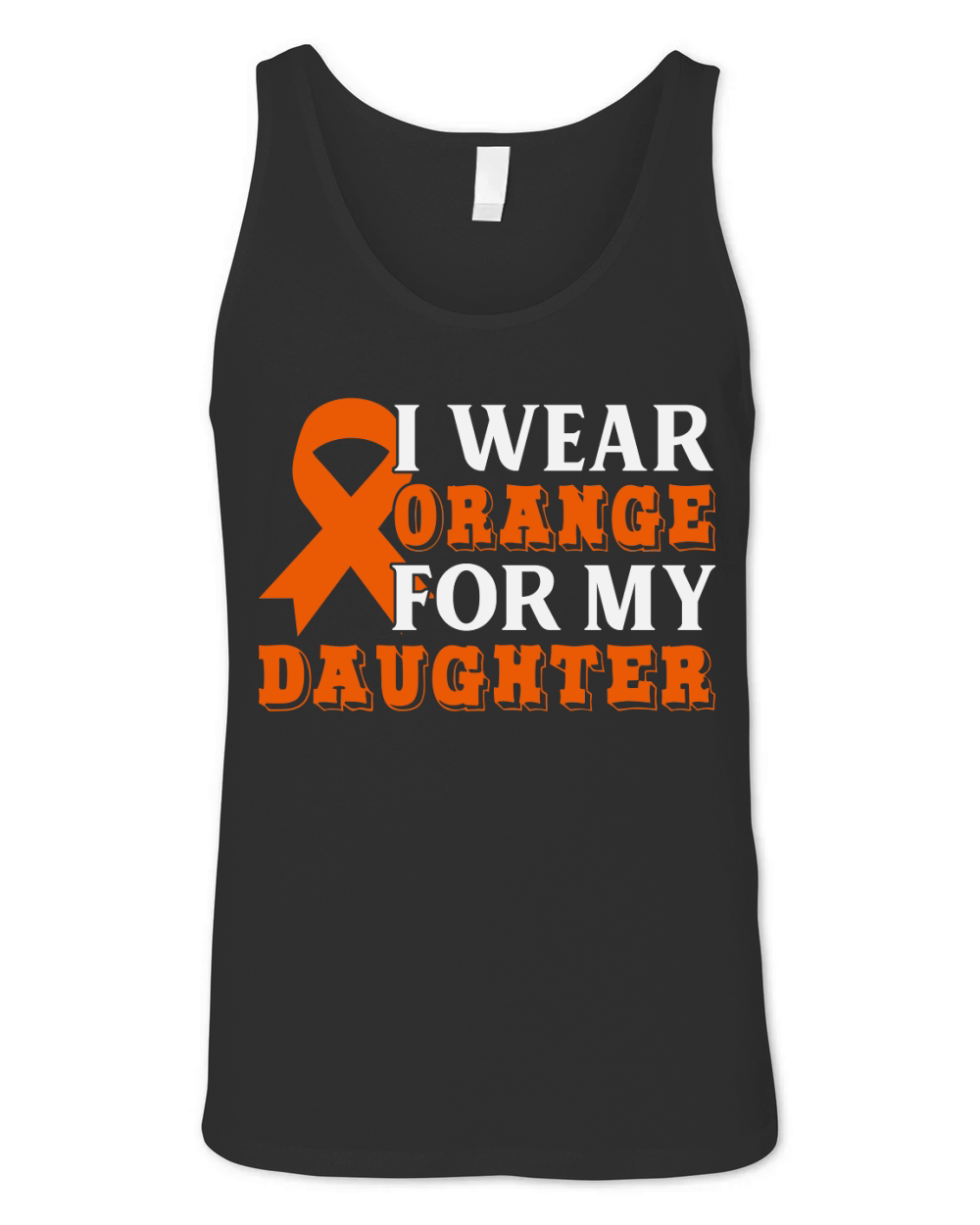 Orange  For My Daughter Unisex Jersey Tank