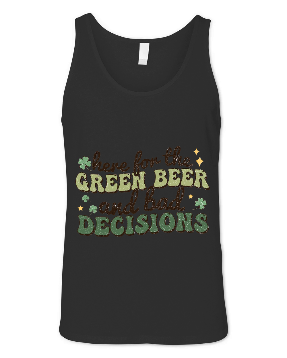 Retro St Patricks Day here Unisex Jersey Tank