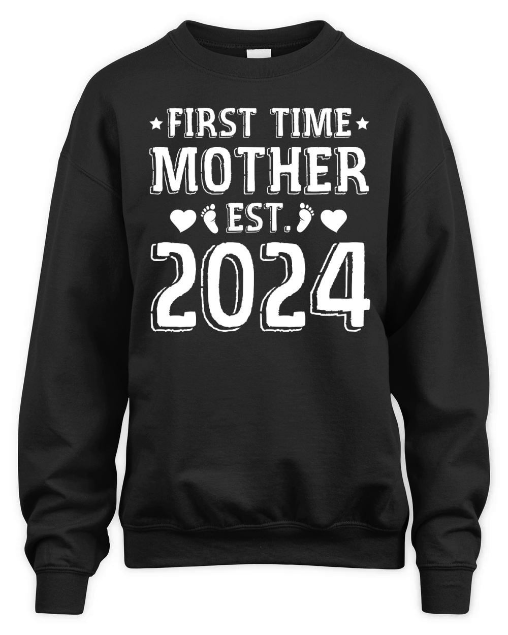 First Time Mother Est 2024  (2) Unisex Premium Crewneck Sweatshirt
