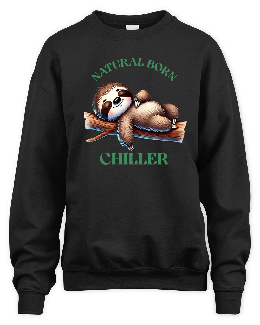 Natural Born Chiller Sloth Unisex Premium Crewneck Sweatshirt