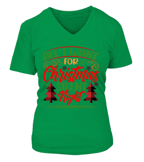 All I Want For Christmas Silent Night V-neck T-Shirt Woman