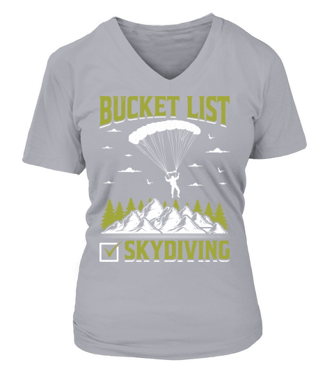 Bucket list skydiving 03 V-neck T-Shirt Woman