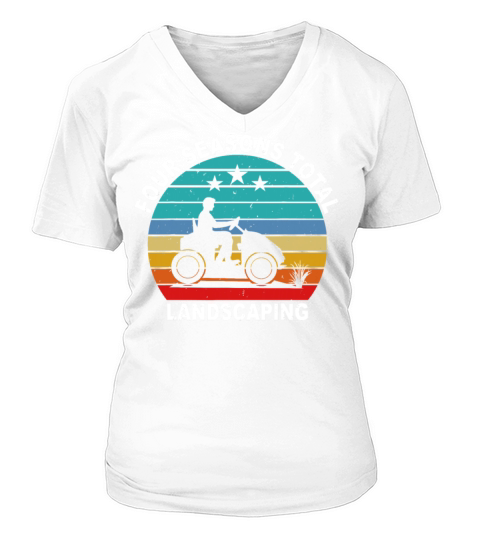 Four Season Total Landscaping Vintage Gift V-neck T-Shirt Woman