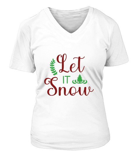Let it snow V-neck T-Shirt Woman