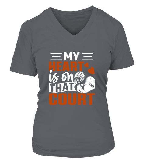 MY HEART IS ON THAT COURT V-neck T-Shirt Woman