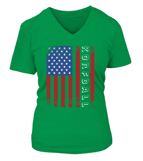 Sport Us Flag Korfball 02 V-neck T-Shirt Woman
