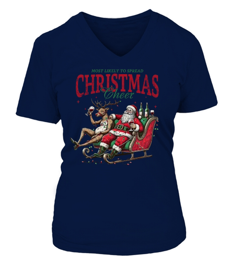 Spread Christmas Cheer V-neck T-Shirt Woman