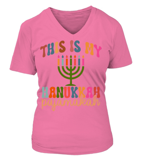 This is my hanukkah pajamakah V-neck T-Shirt Woman