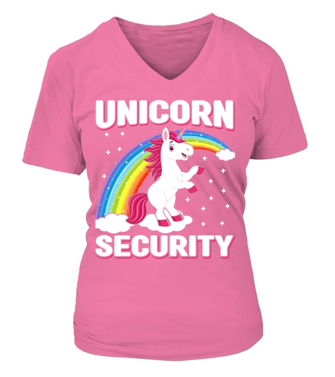 Unicorn Security V-neck T-Shirt Woman