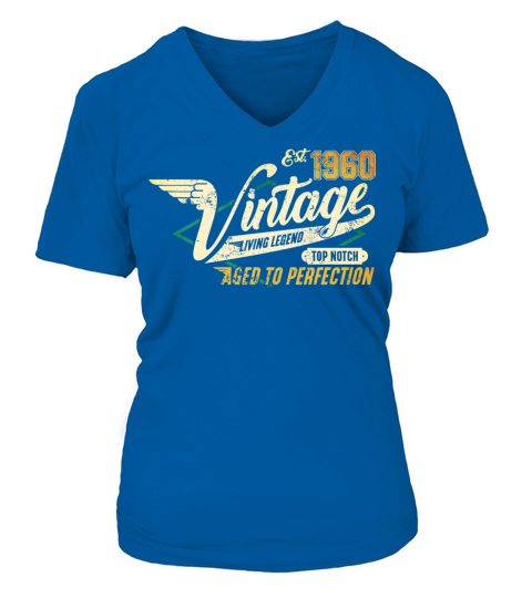 Vintage 1960 birthday gifts Born 60 Bday Gift V-neck T-Shirt Woman
