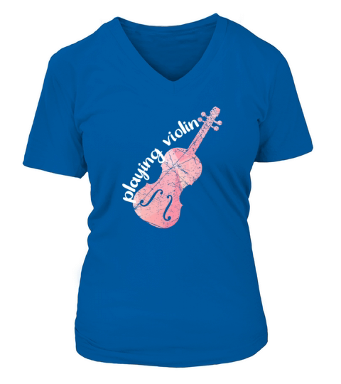 Violins player gift idea V-neck T-Shirt Woman
