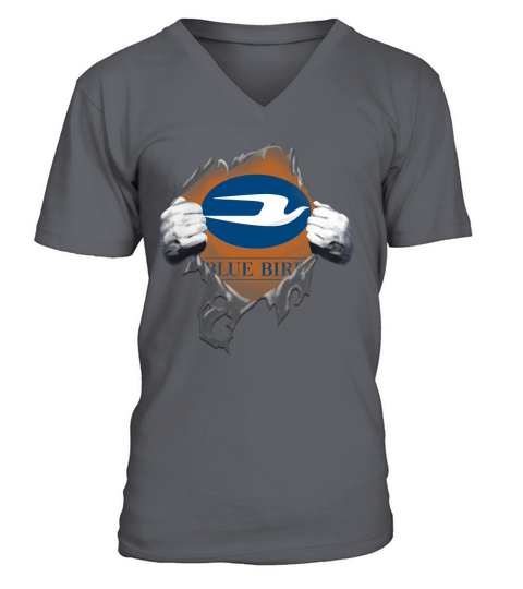 blue bird corporation V-Neck T-shirt