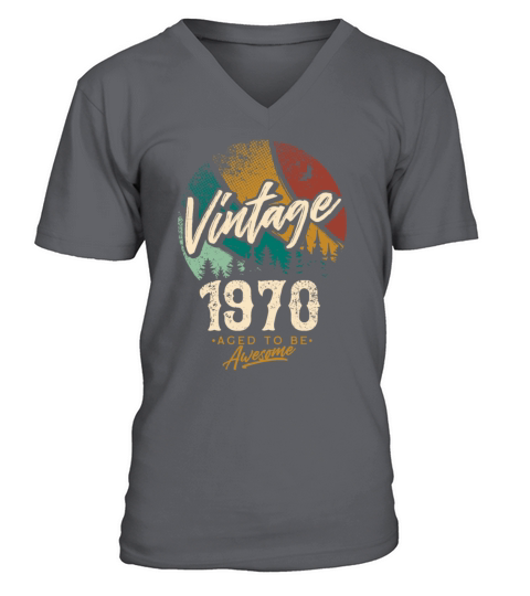 Vintage 1970 birthday gifts for men women bday V-Neck T-shirt