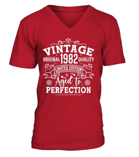 Vintage Birthday TShirt Design Bundle 1982 V-Neck T-shirt