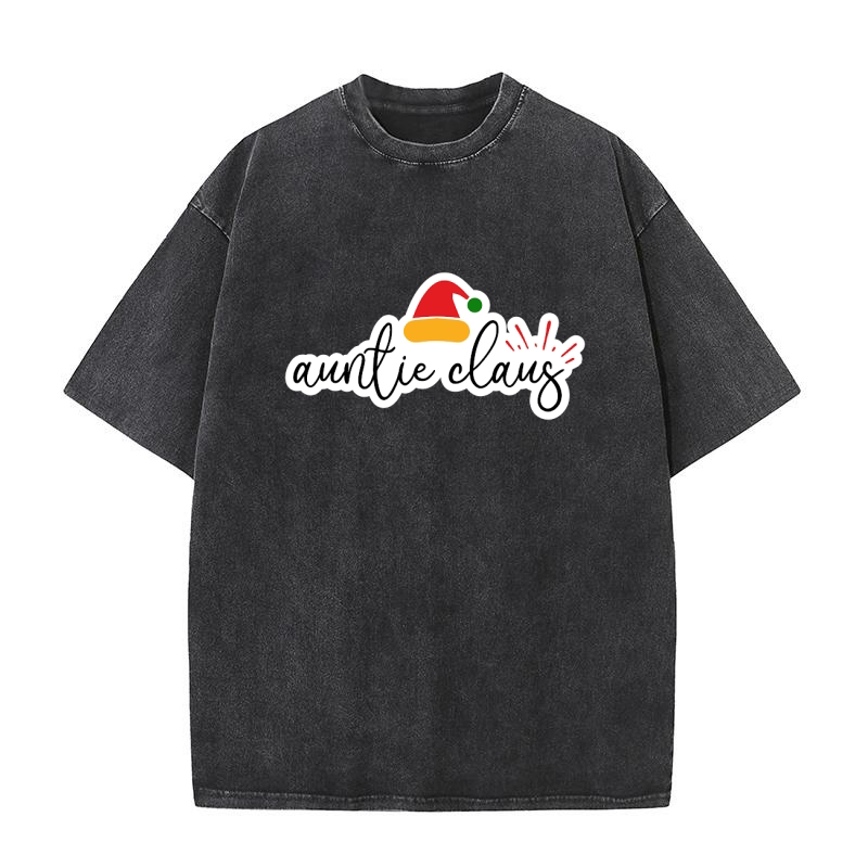 Auntie Claus Washed T-Shirt