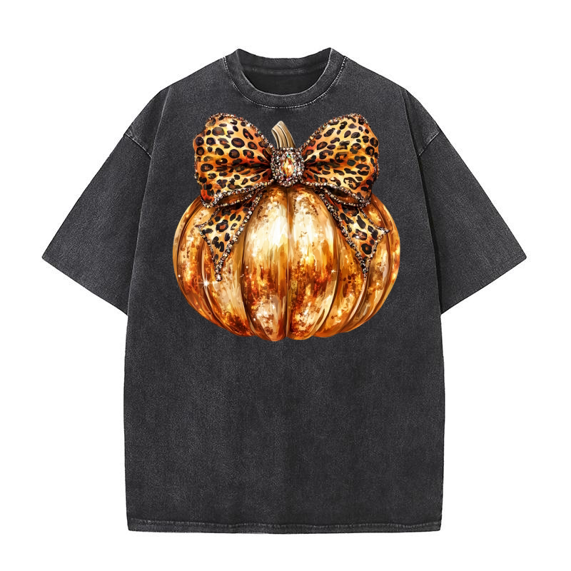 chino bow pumpkin 9 Washed T-Shirt