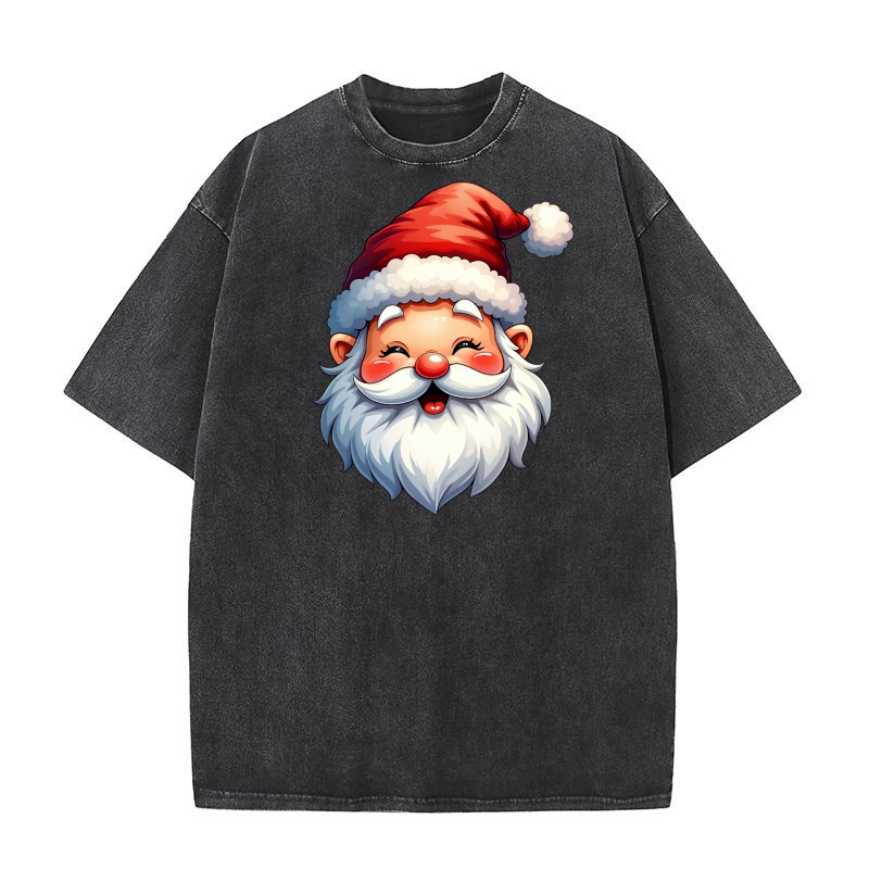 Christmas Santa Clipart 5 03 Washed T-Shirt